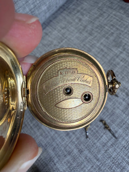 Montre de Poche Ancienne Or 14 Carats Remontage à Clé | Rare
