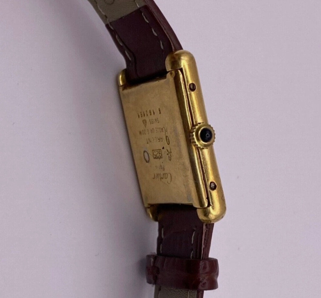 Montre Must de Cartier Tank Mécanique Plaqué Or | Vintage Certifié