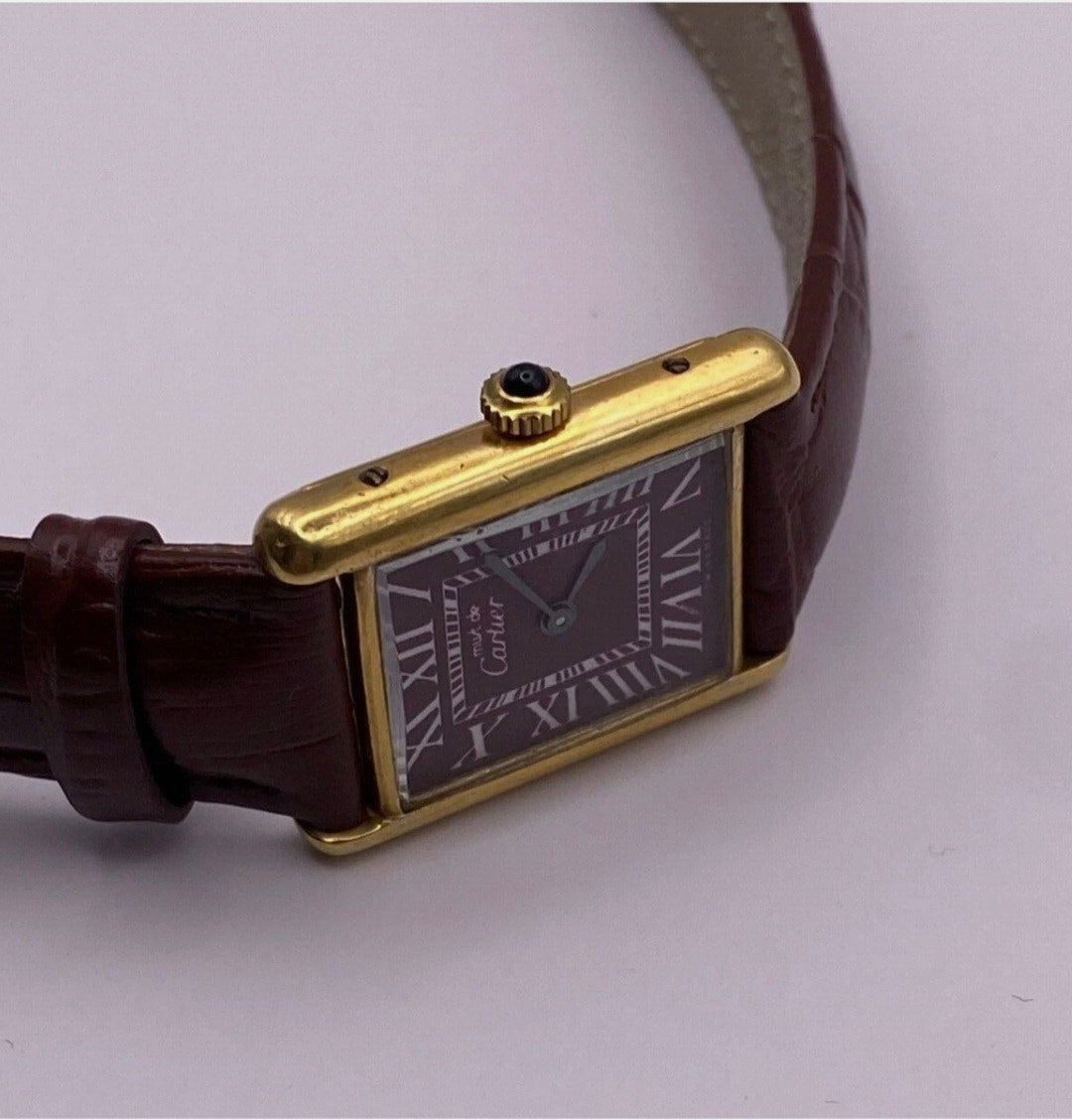 Montre Must de Cartier Tank Mécanique Plaqué Or | Vintage Certifié