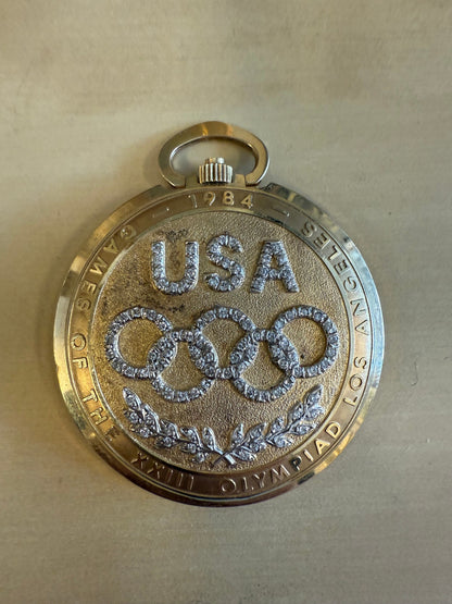 Montre de Poche Longines Jeux Olympiques Los Angeles 1984 — Édition Rare