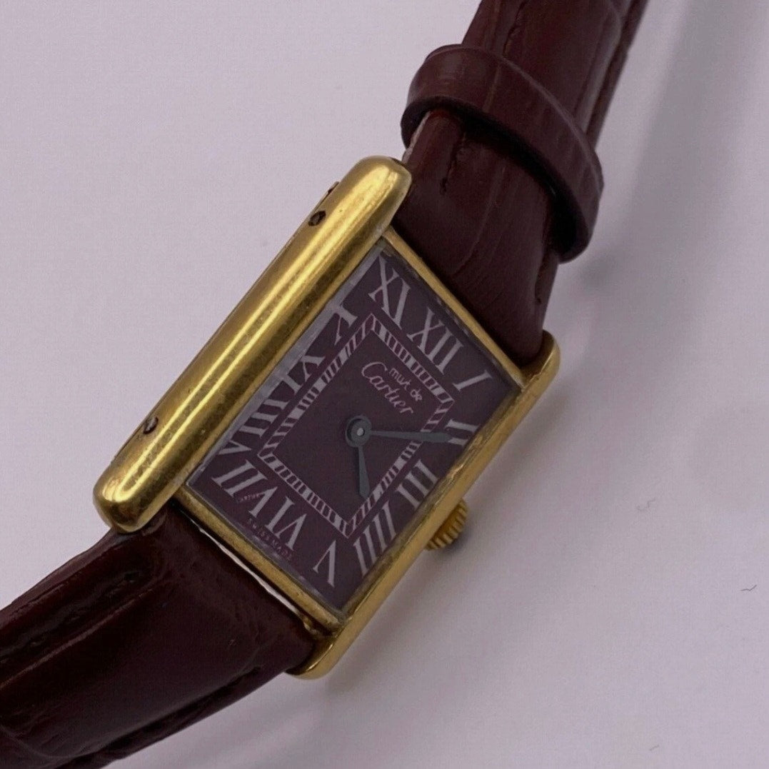 Montre Must de Cartier Tank Mécanique Plaqué Or | Vintage Certifié