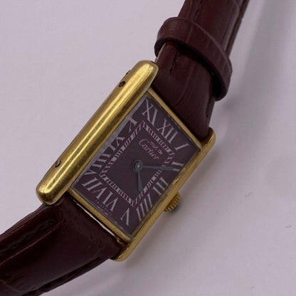Montre Must de Cartier Tank Mécanique Plaqué Or | Vintage Certifié