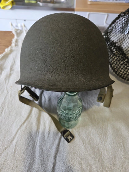 Casque US M1 Paratrooper Airborne WW2 avec Filet Britannique