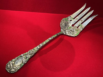 Service Durgin Sterling Émaillé Chrysanthème Américain