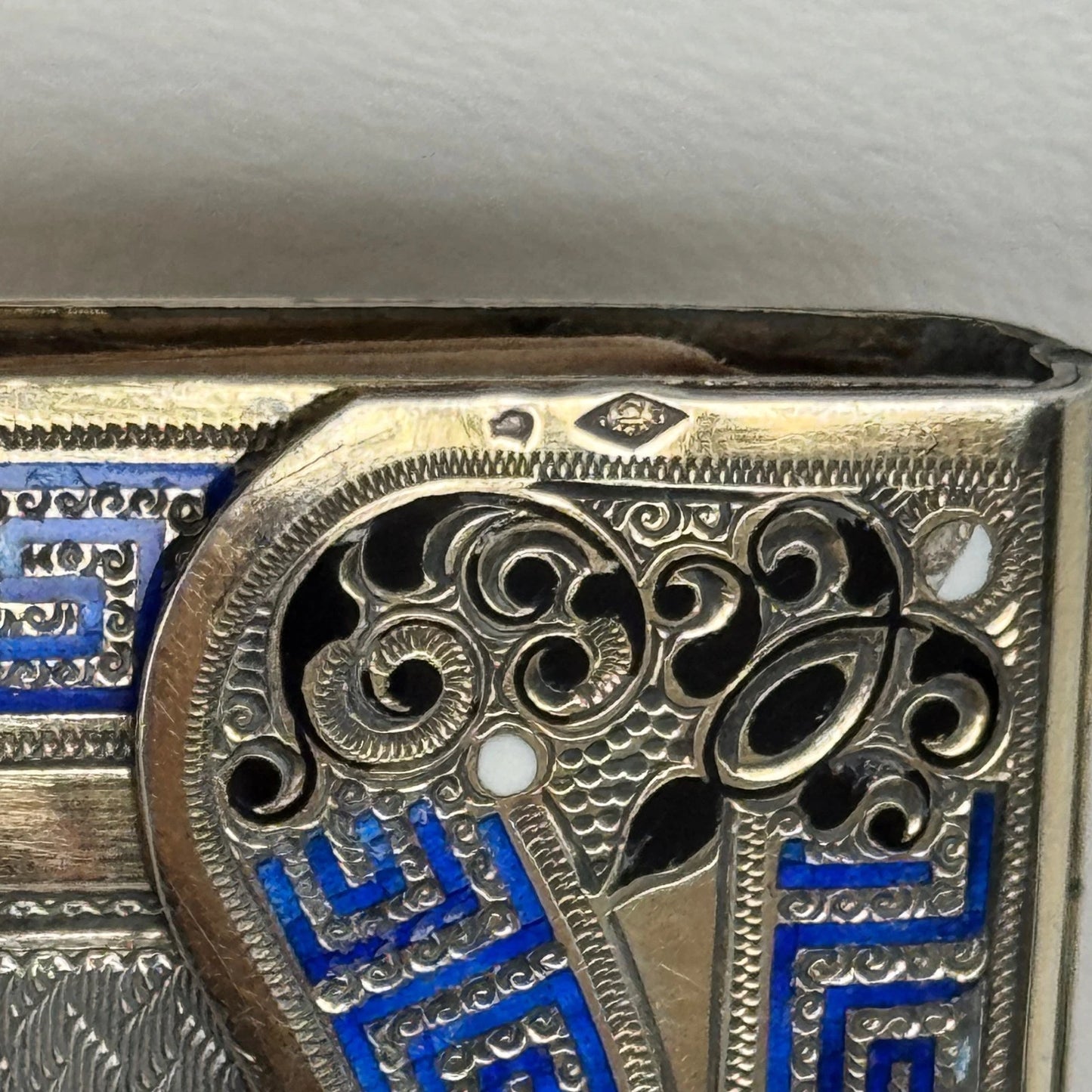 Carnet de Bal Argent Cloisonné XIXe Napoléon III