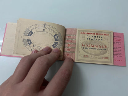 Livret Complet Billets Athlétisme – J.O Berlin 1936 – Jesse Owens