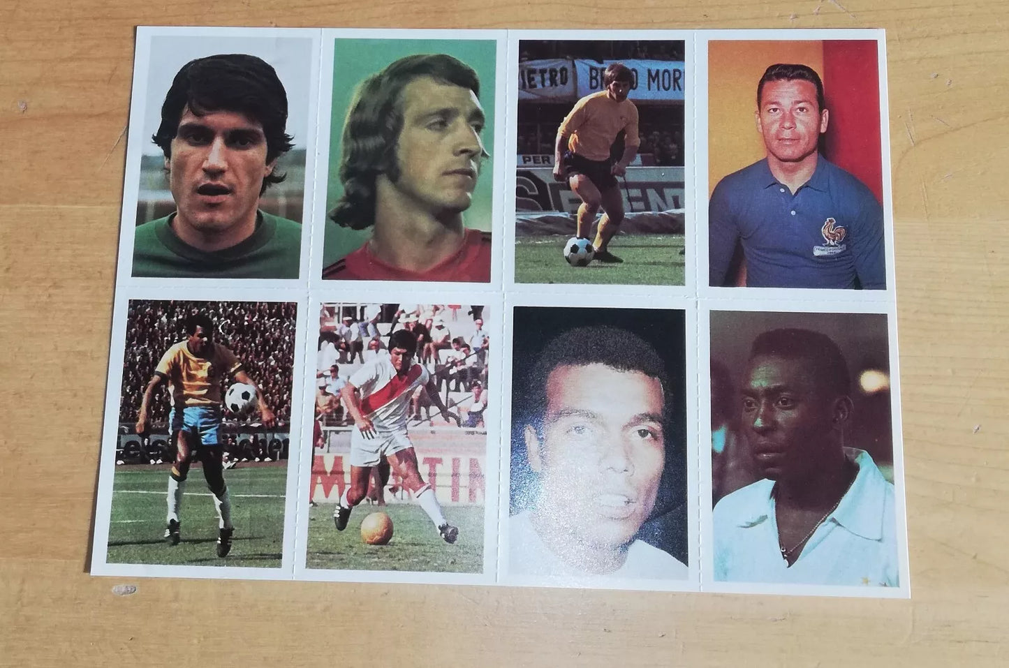 Planche d'Images Football 1974 – Pelé #37 & Just Fontaine #39 | Coupe du Monde