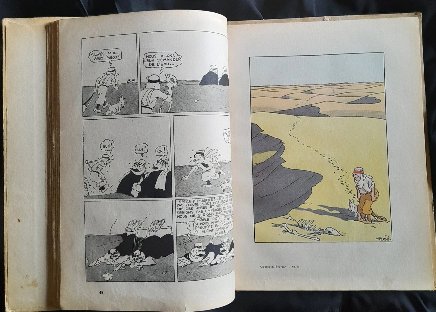 Tintin – Les Cigares du Pharaon – N&B – A6/A16 – 1938/1941