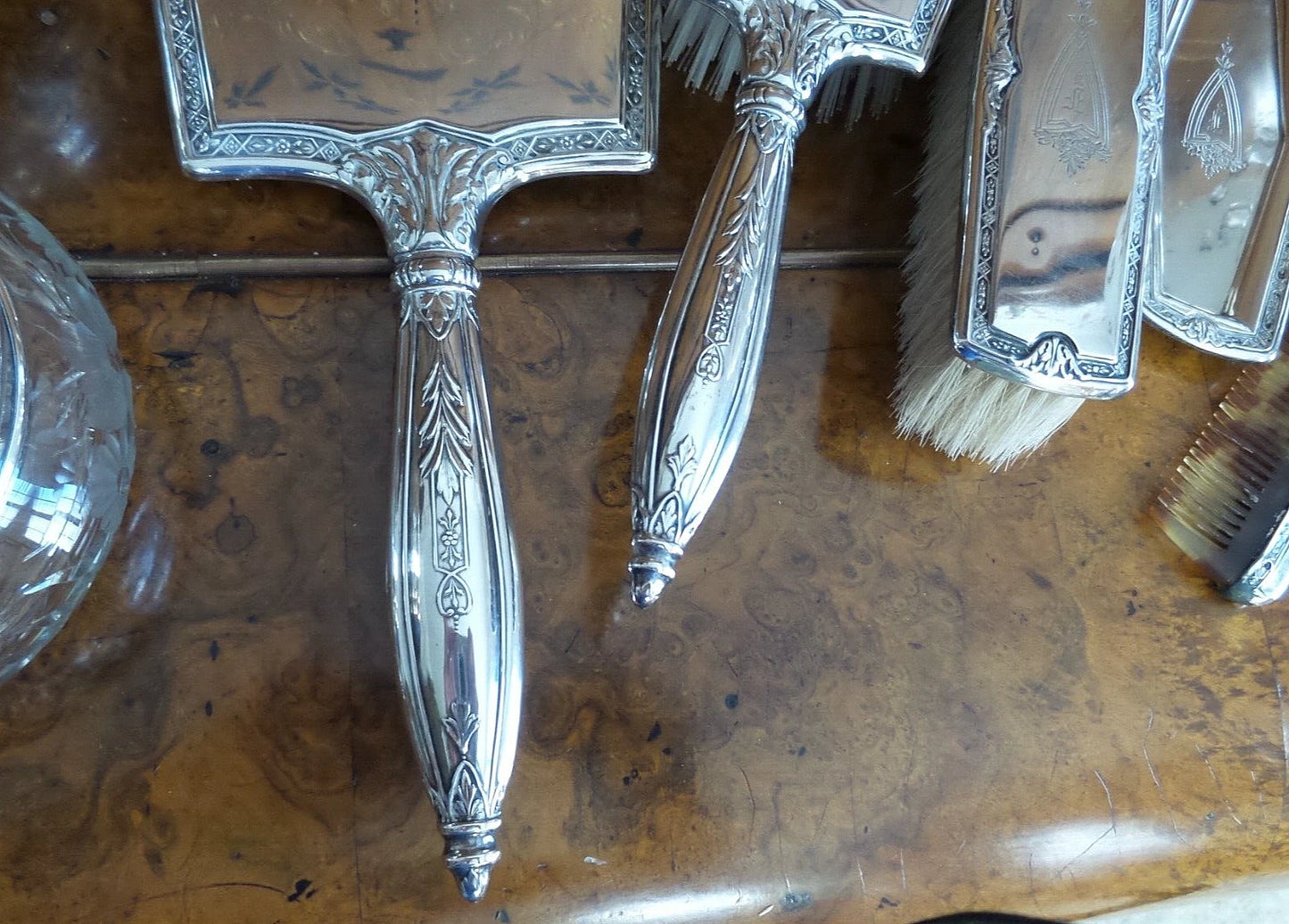 Nécessaire Toilette Ancien Sterling 11 Pièces R&B Co