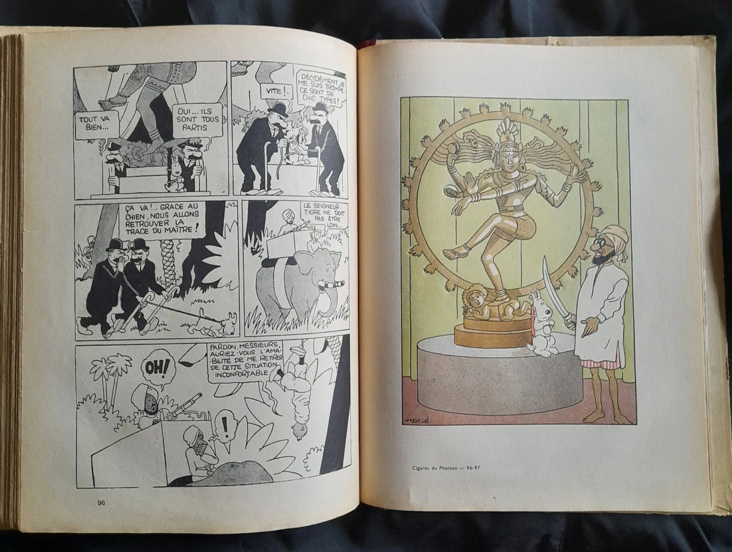 Tintin – Les Cigares du Pharaon – N&B – A6/A16 – 1938/1941