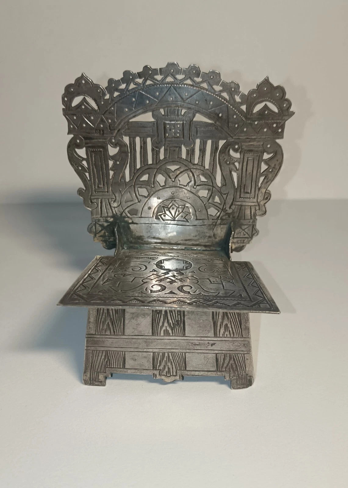 Salière Trône Russe Argent Massif
