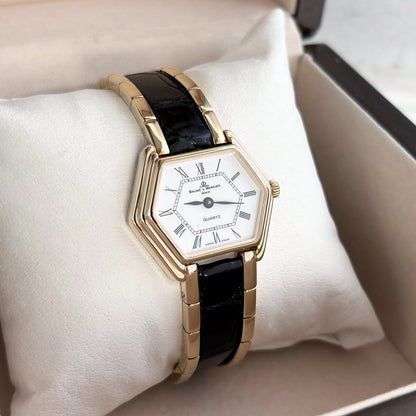 Baume & Mercier Lady Réf. 48372 – Or 18 carats, boîtier hexagonal