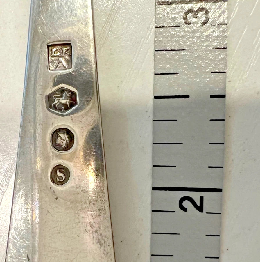 Lot 4 Cuillères de Service Anciennes Argent Massif