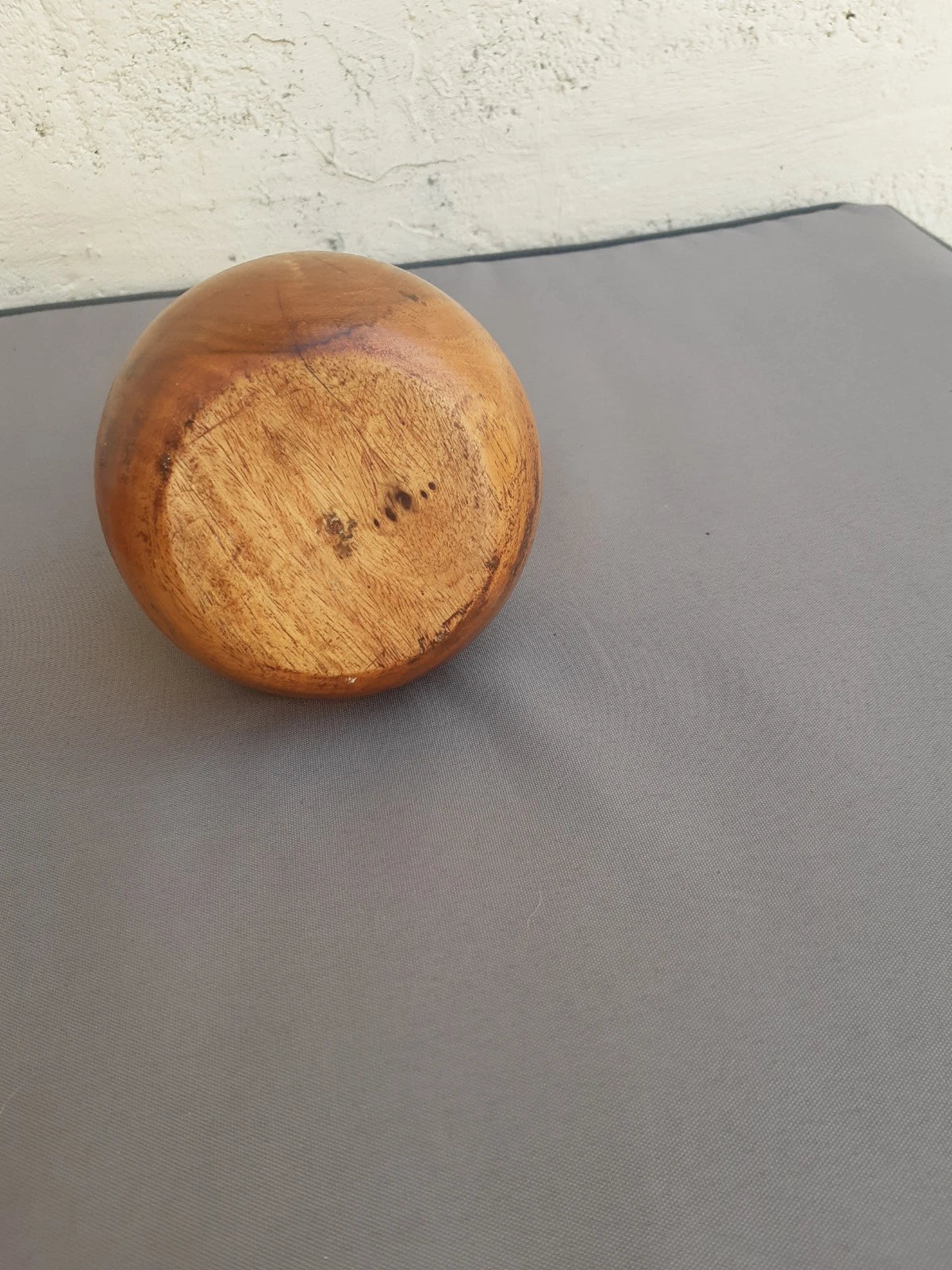 Rare Boîte à Thé en Bois Fruitier — Forme de Poire