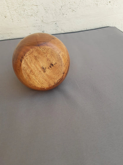 Rare Boîte à Thé en Bois Fruitier — Forme de Poire