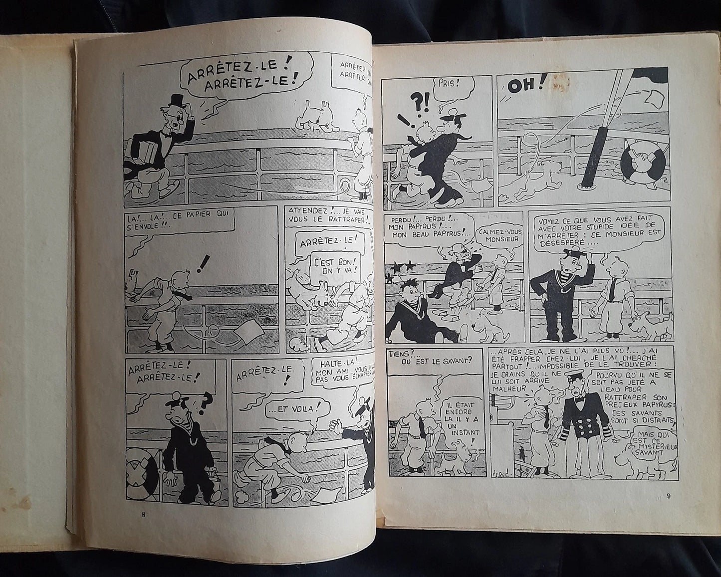 Tintin – Les Cigares du Pharaon – N&B – A6/A16 – 1938/1941