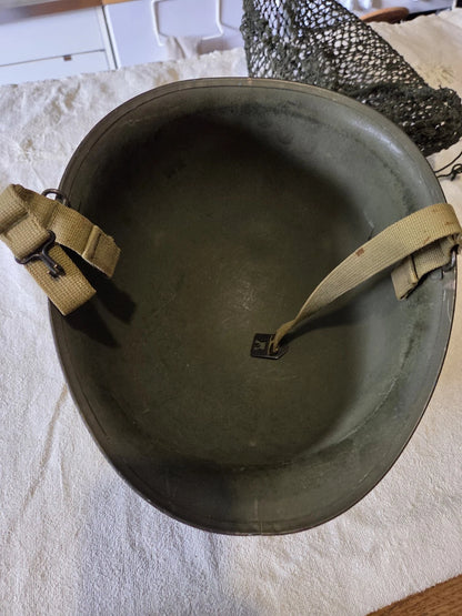 Casque US M1 Paratrooper Airborne WW2 avec Filet Britannique