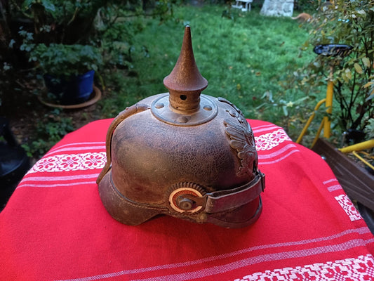 Casque à Pointe Prussien Authentique 1916 WW1 — Pickelhaube