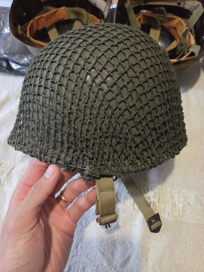 Casque US M1 Paratrooper Airborne WW2 avec Filet Britannique
