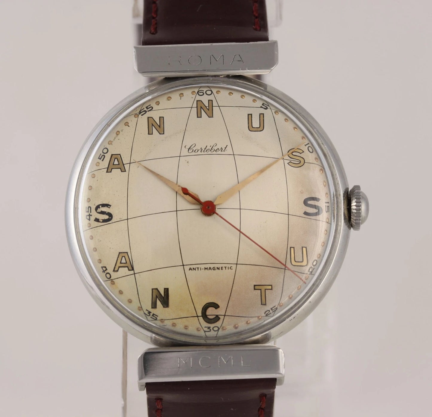 Cortébert Annus Sanctus Réf. 9201 – Calibre 689, acier, circa 1950