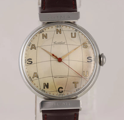 Cortébert Annus Sanctus Réf. 9201 – Calibre 689, acier, circa 1950