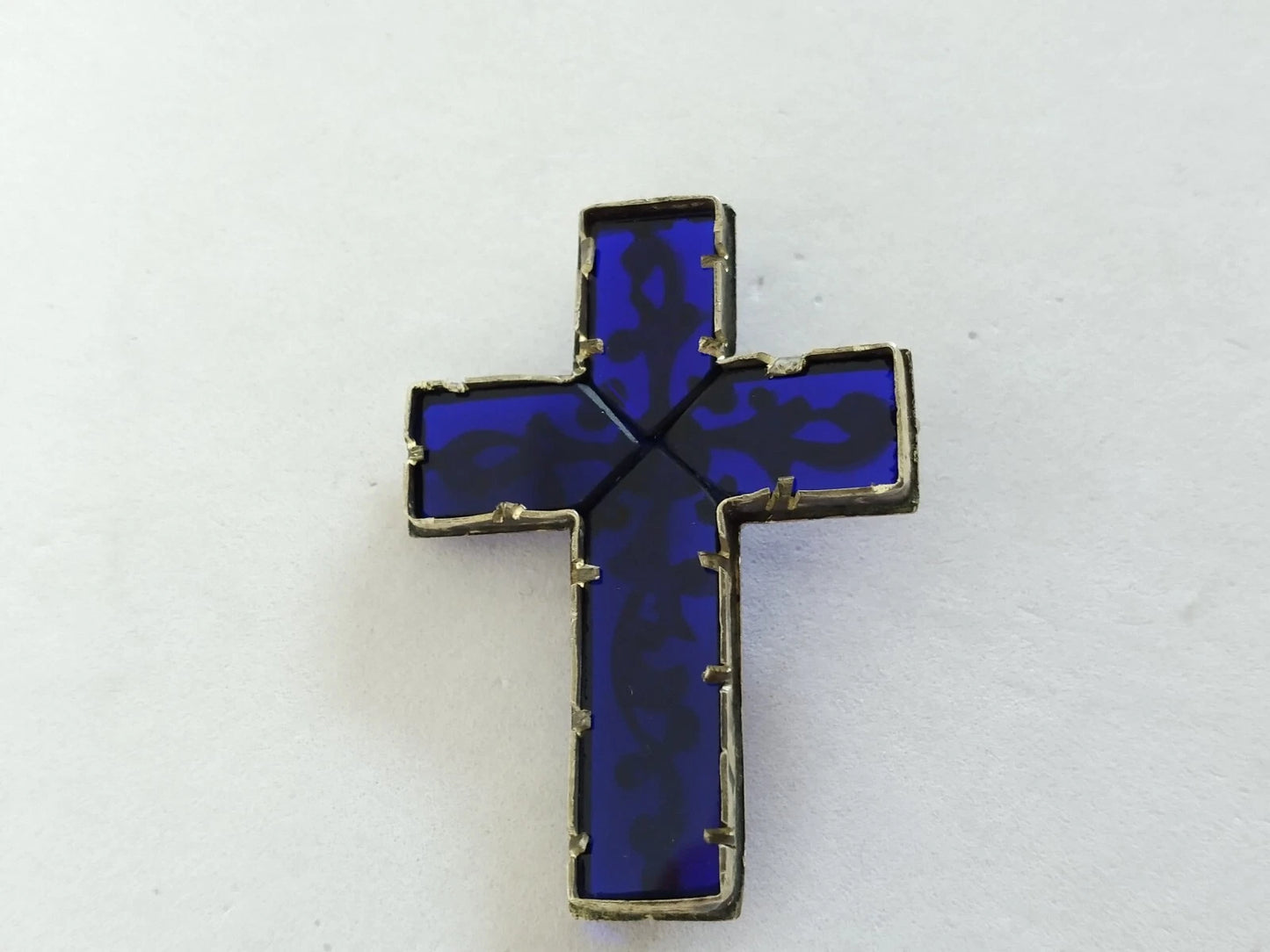 Croix Reliquaire XIXe Argent Massif Pierres du Rhin