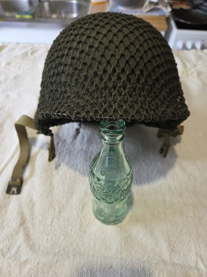 Casque US M1 Paratrooper Airborne WW2 avec Filet Britannique