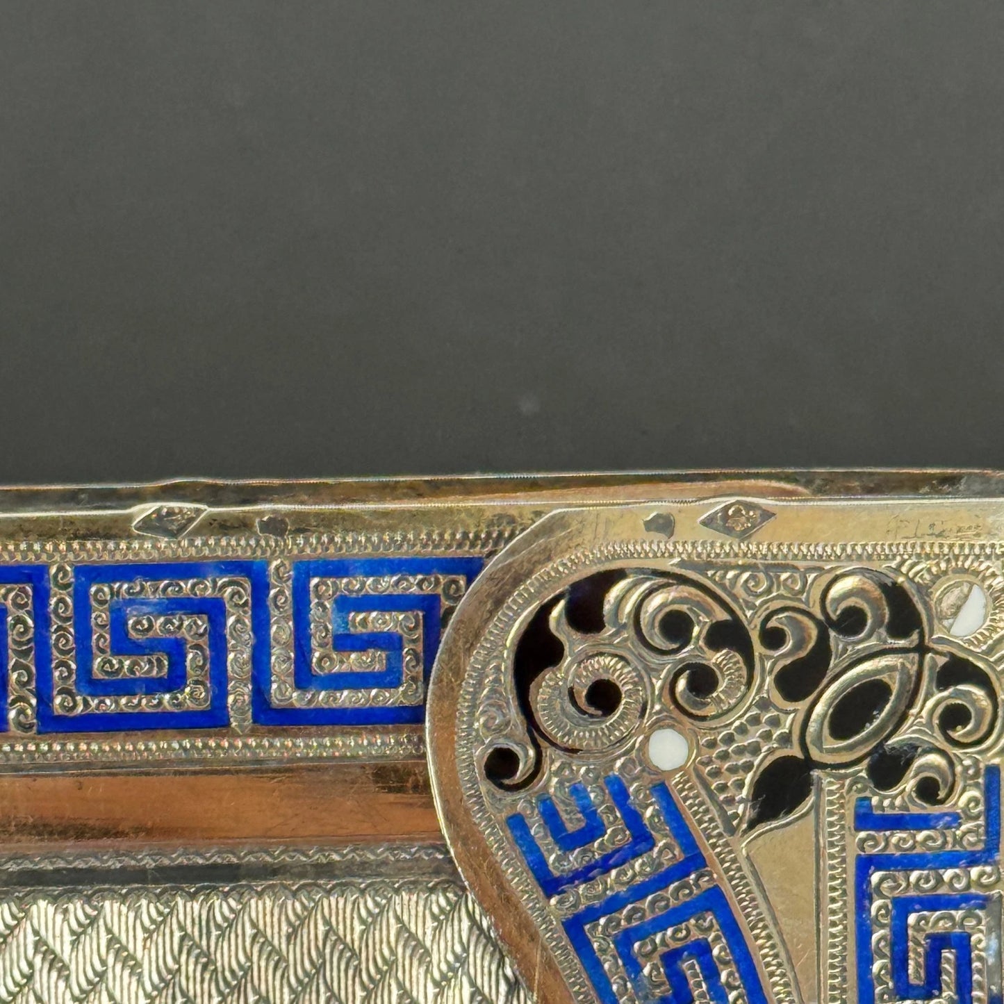 Carnet de Bal Argent Cloisonné XIXe Napoléon III