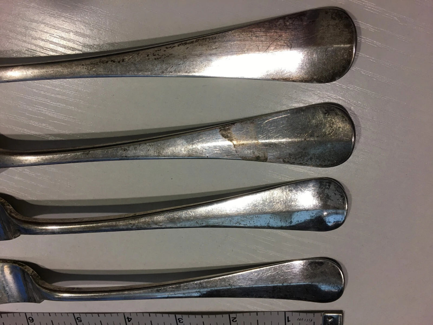 Lot 4 Fourchettes Anciennes Argent Massif