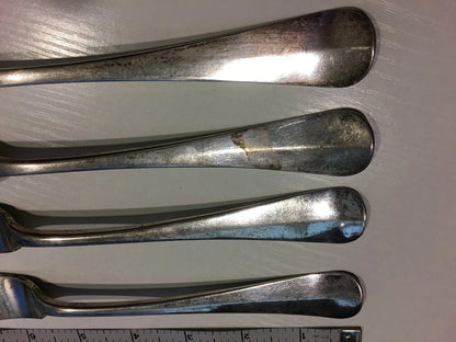 Lot 4 Fourchettes Anciennes Argent Massif
