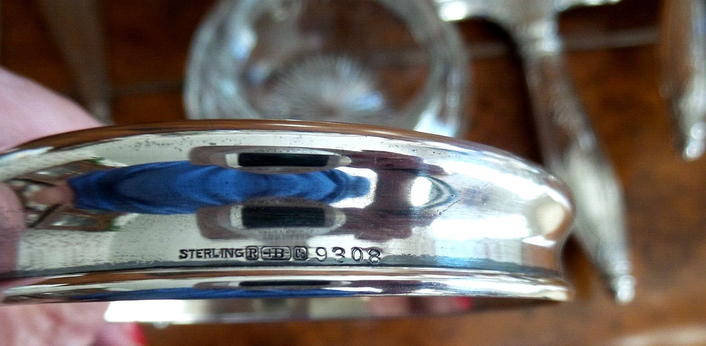 Nécessaire Toilette Ancien Sterling 11 Pièces R&B Co