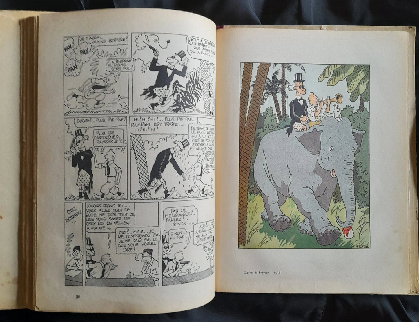 Tintin – Les Cigares du Pharaon – N&B – A6/A16 – 1938/1941