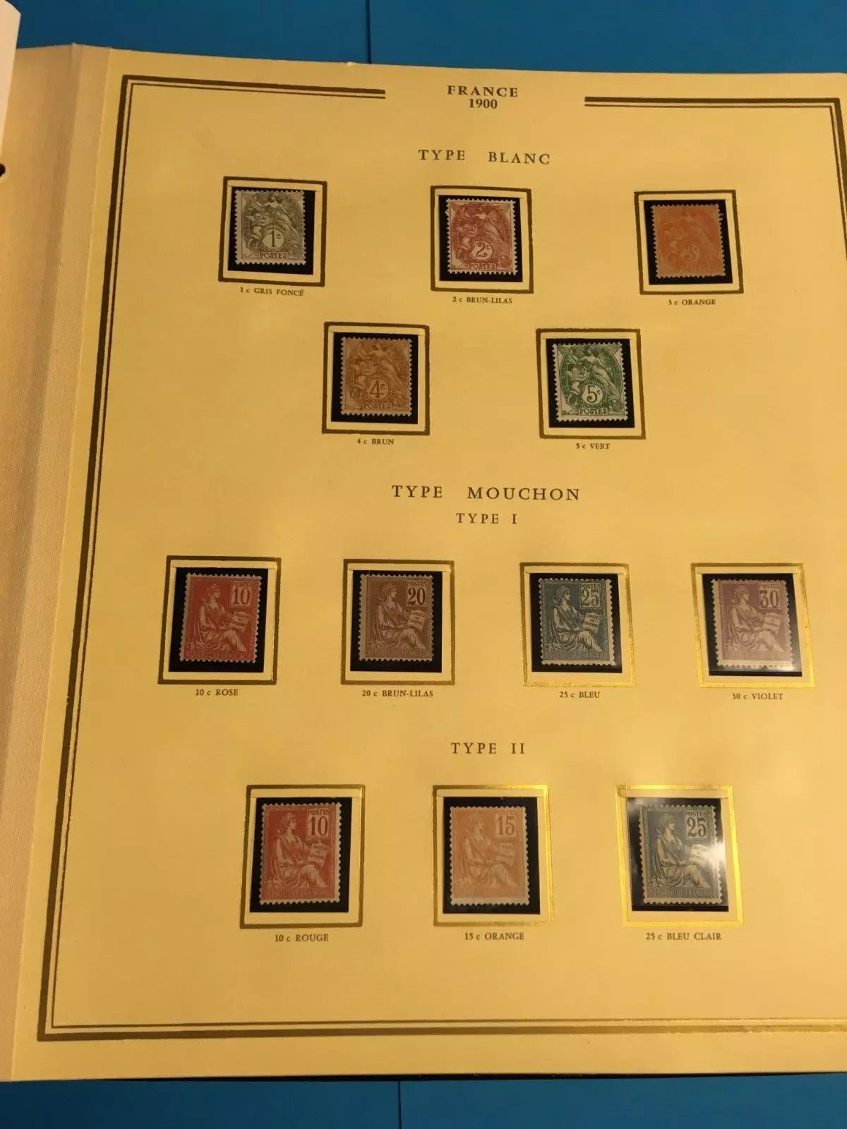 Collection Timbres Neufs France 1900-1940 — Album Ceres Presidence
