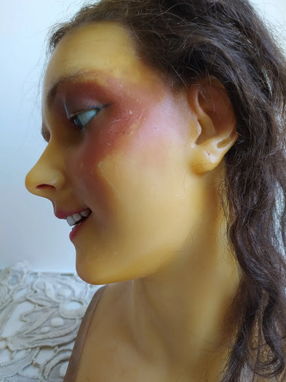 Tête de Mannequin Ancien en Cire vintage – Signée La Cire d’Art Paris
