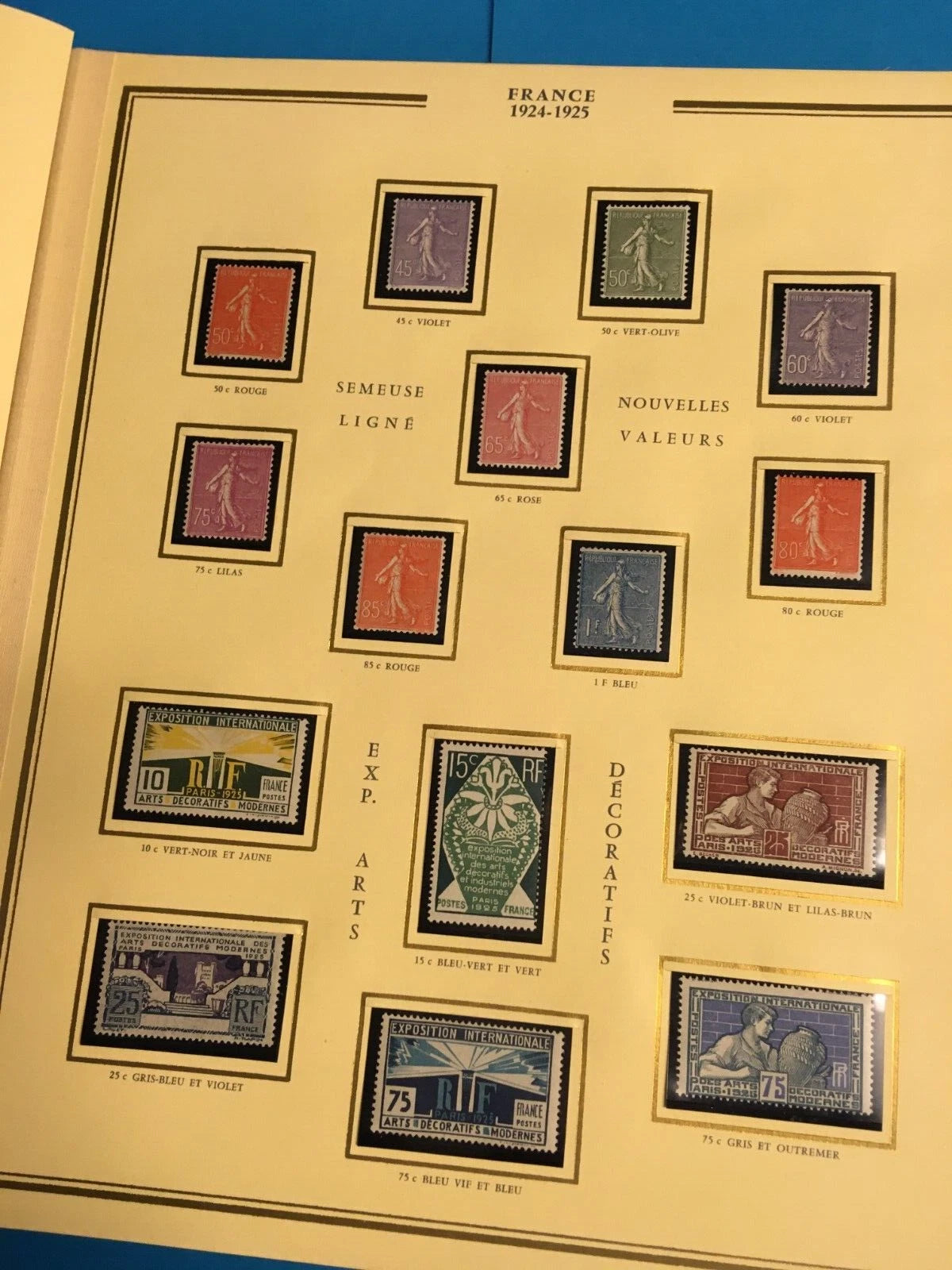 Collection Timbres Neufs France 1900-1940 — Album Ceres Presidence