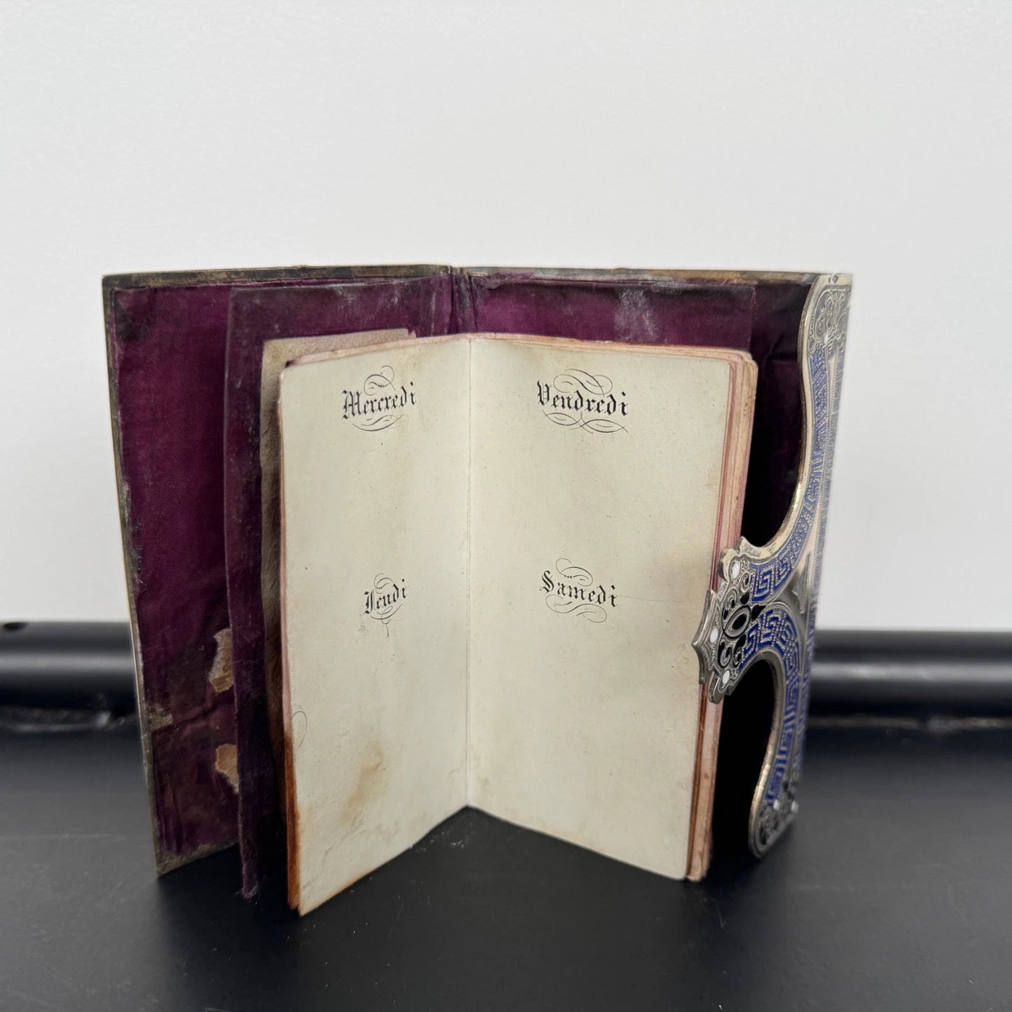 Carnet de Bal Argent Cloisonné XIXe Napoléon III