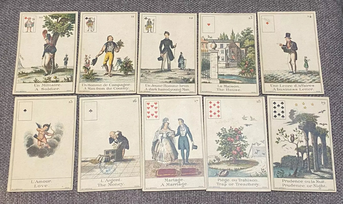 Jeu de cartes Le Livre du Destin 1890 Grimaud – Complet