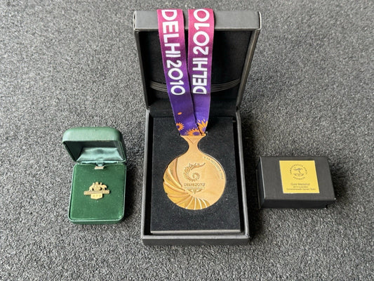 Medaille Or Geoff Huegill Delhi 2010 Commonwealth Games – Lot 3 pièces