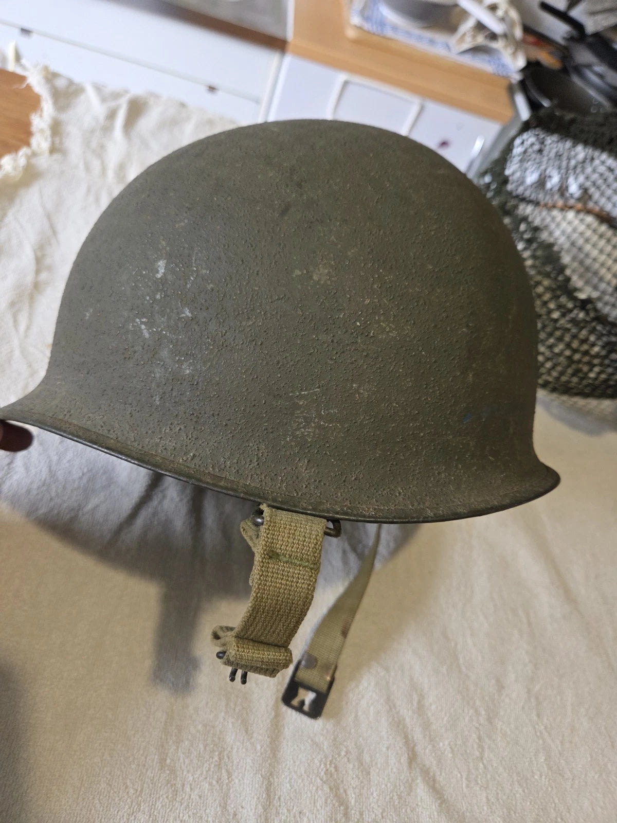 Casque US M1 Paratrooper Airborne WW2 avec Filet Britannique