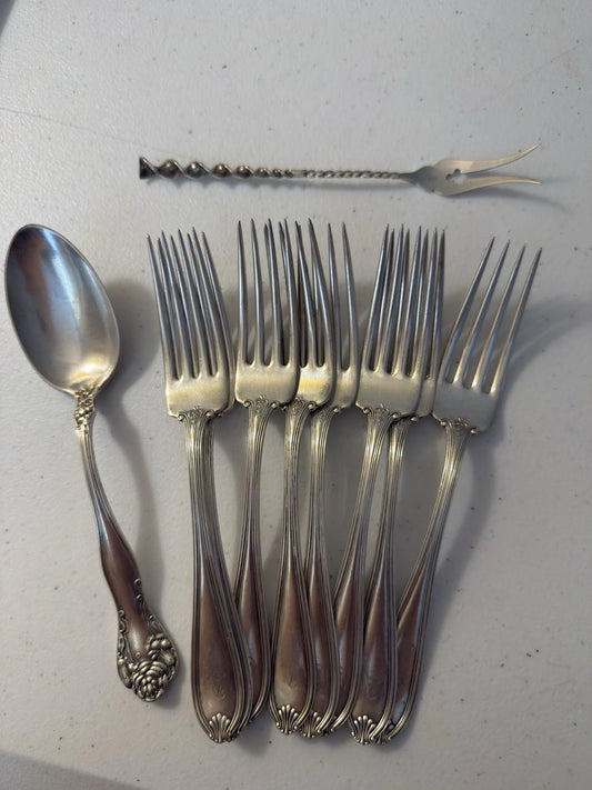 Lot 11 Couverts Argent Massif