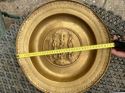 Plat de Quête en Laiton – Adam et Ève – XVIIe siècle