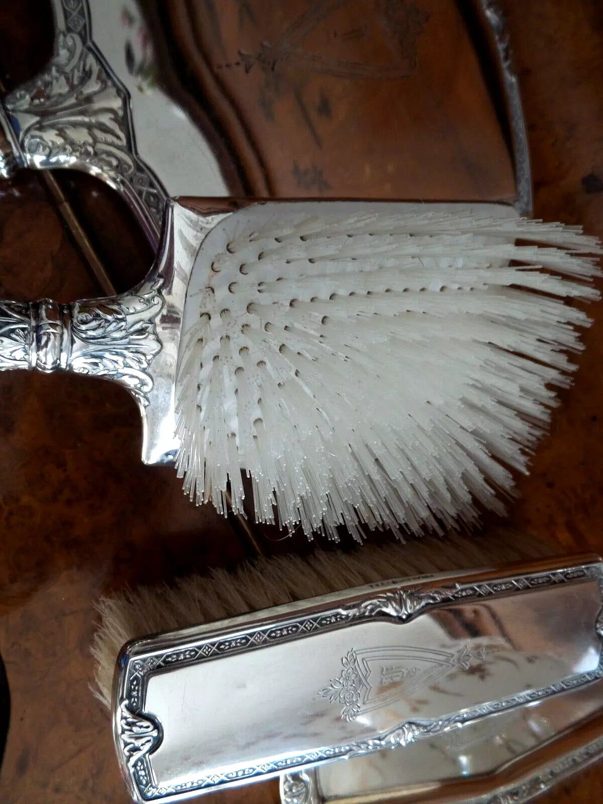 Nécessaire Toilette Ancien Sterling 11 Pièces R&B Co