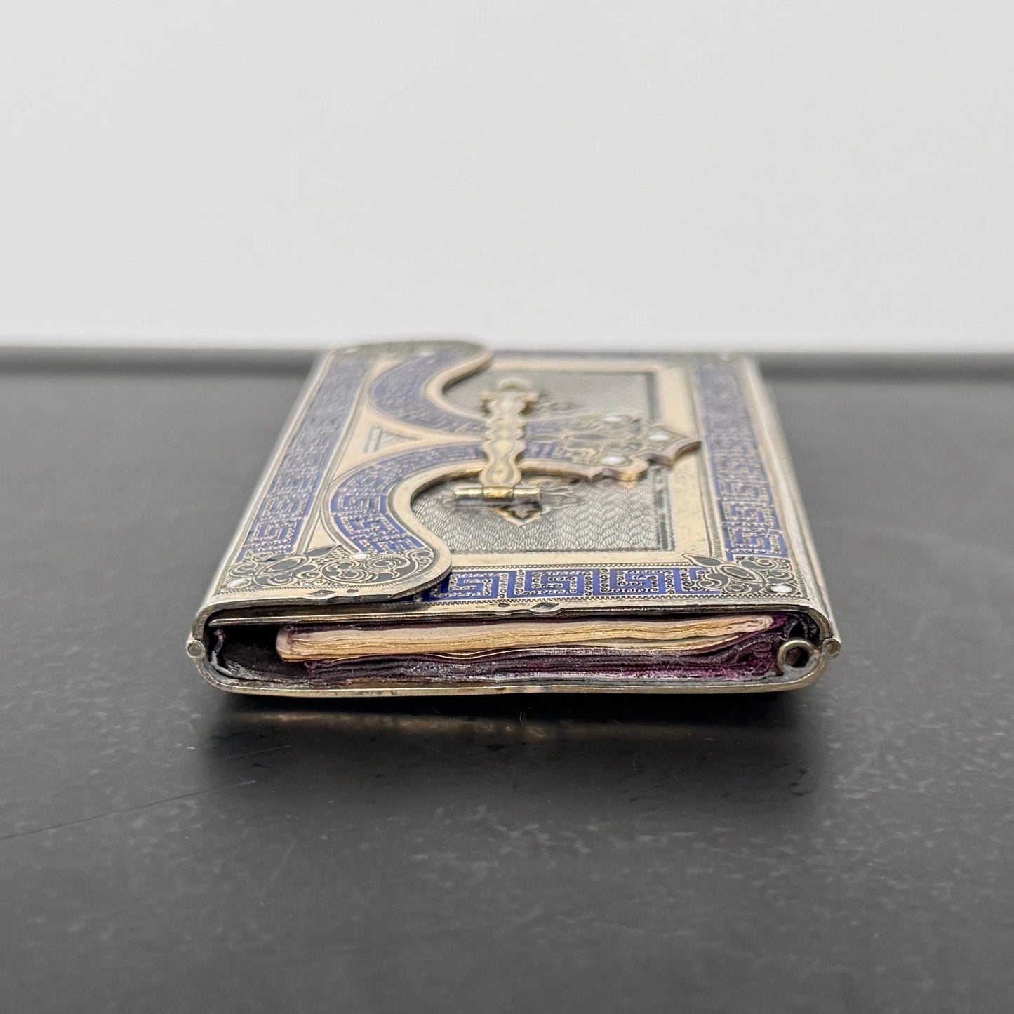 Carnet de Bal Argent Cloisonné XIXe Napoléon III