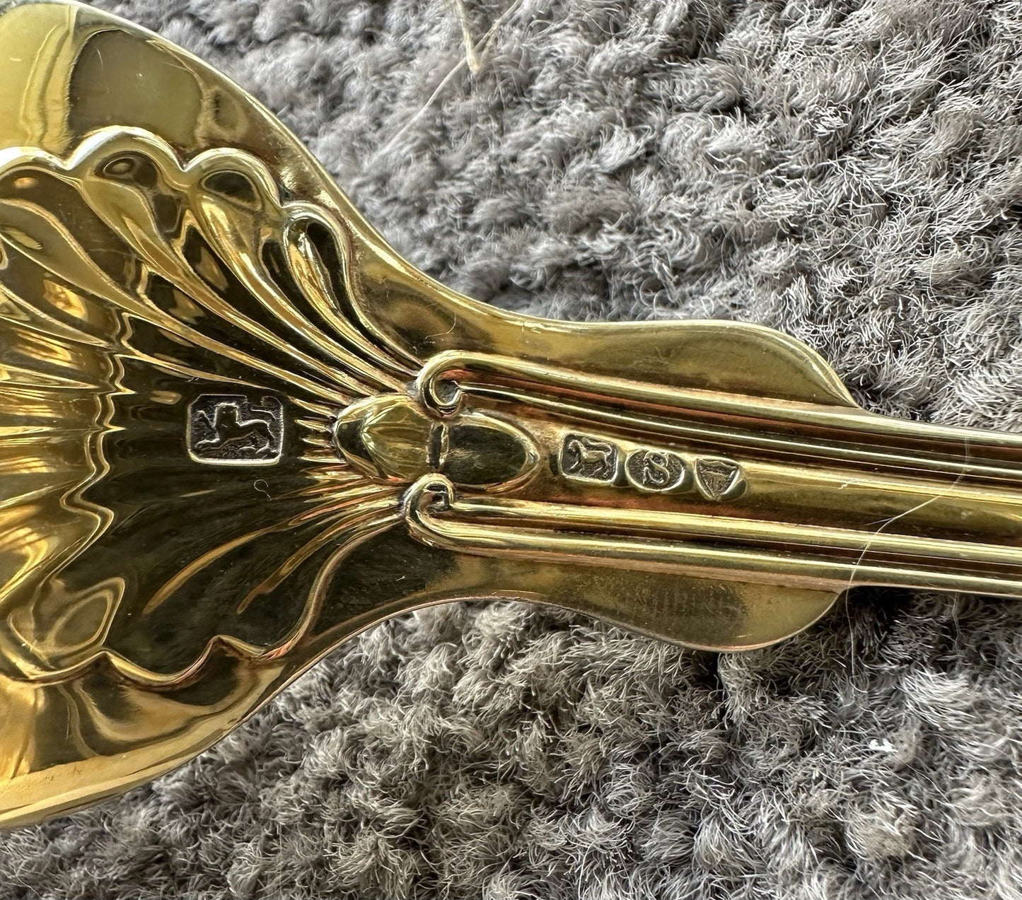 Couverts Bailey & Co Lion Shield Sterling Argent Doré