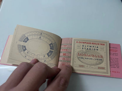 Livret Complet Billets Athlétisme – J.O Berlin 1936 – Jesse Owens