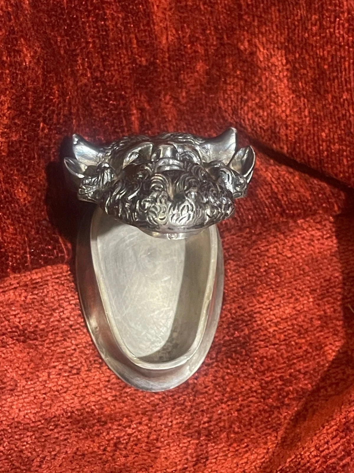 Boîte Tête de Faune Argent Massif XIXe Curiosité