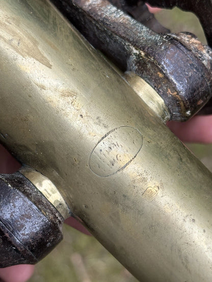 Canon Miniature en Bronze et Fer – Travail de Maîtrise, vintage