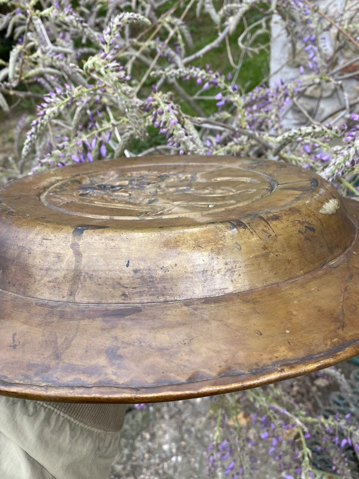 Plat de Quête en Laiton – Adam et Ève – XVIIe siècle