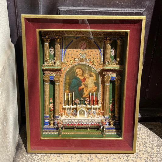 Diorama Reliquaire — Vierge à l'Enfant — Antiquité