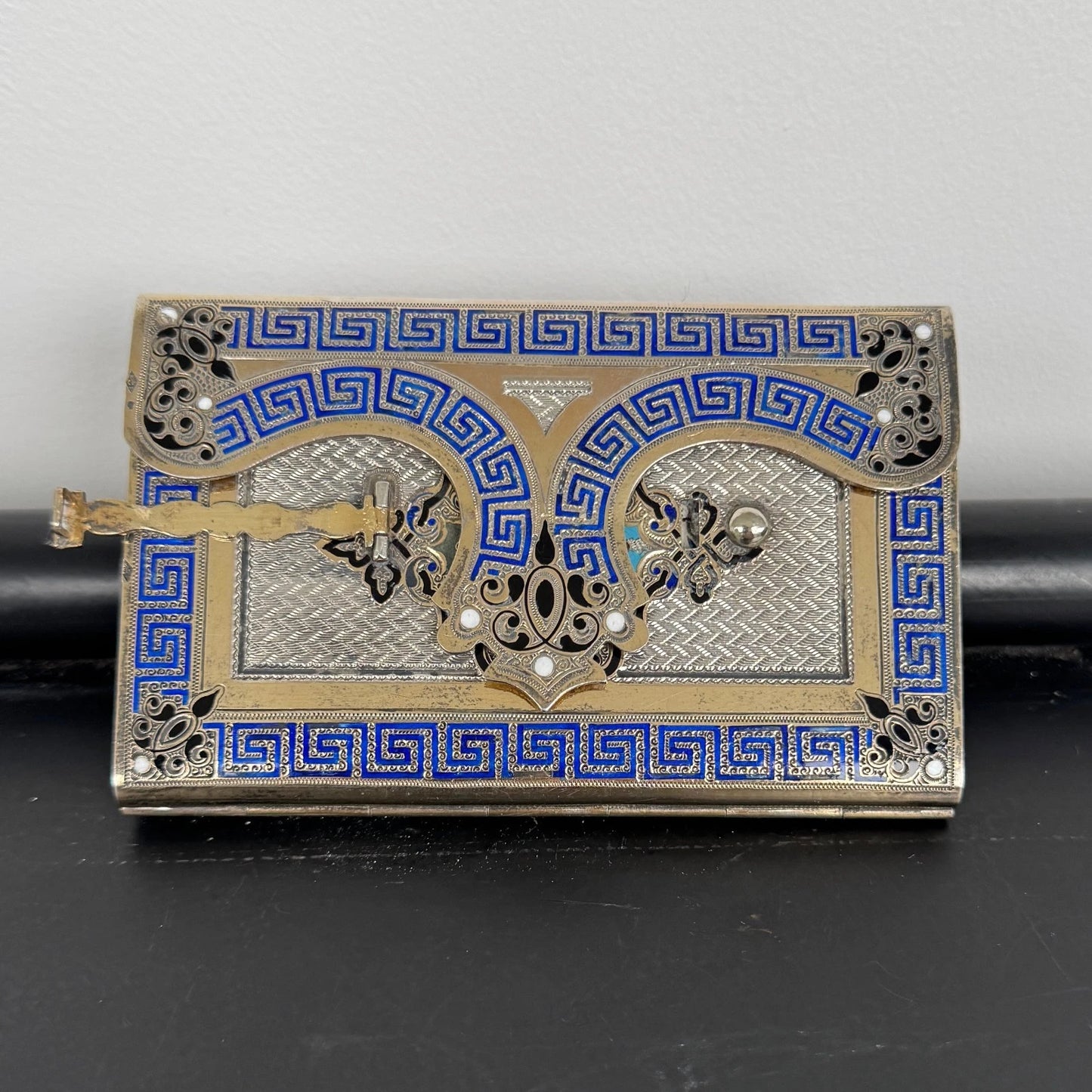 Carnet de Bal Argent Cloisonné XIXe Napoléon III
